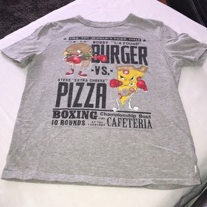 Burger vs. Pizza Graphic T-shirt